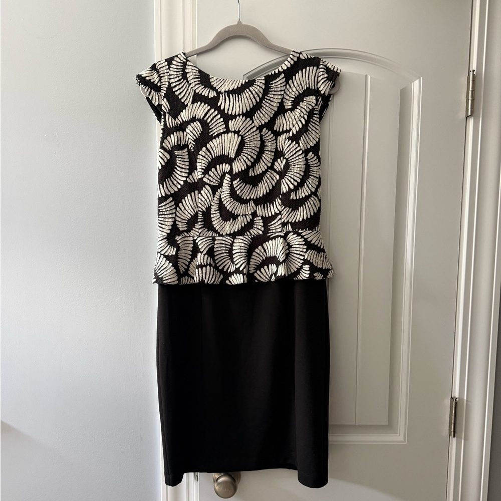 Ann Taylor Black and White Printed Dress